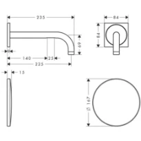 SET DE FINITION AXOR UNO 2 chromé