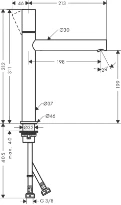 Axor Uno mitigeur lavabo optique or brossé