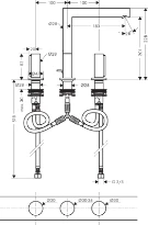 AXOR Uno mél.lav.3-tr.200 zero RVS