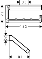 Axor porte-rouleau bronze brossé