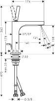 MELANGEUR DE LAVABO AXOR CITTERIO 180 MM ! chromé