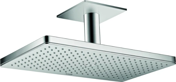 POMME DE DOUCHE AXOR SHOWERSOLUTIONS 460 MM - 300 MM o chromé raccordement plafond 1 jet - avec rosace carrée - set de fintion