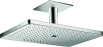 POMME DE DOUCHE AXOR SHOWERSOLUTIONS 460 MM - 300 MM o chromé raccordement plafond 3 jet - avec rosace carrée - set de finition