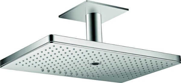 POMME DE DOUCHE AXOR SHOWERSOLUTIONS 460 MM - 300 MM o chromé raccordement plafond 3 jet - avec rosace carrée - set de finition