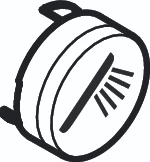 Hansgrohe ET bouton poussoir symbole hb noir mat