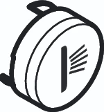 Hansgrohe ET bouton-poussoir symbole douche latérale blanc mat
