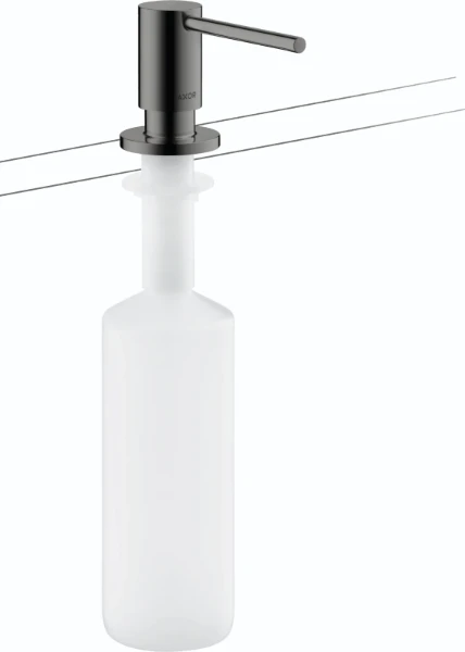 AXOR Uno Distributeur à savon encastré Polished Black Chrome