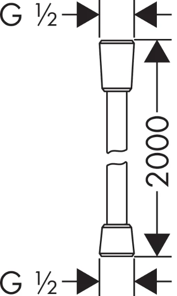 AXOR doucheslang 2000mm Brushed Nickel