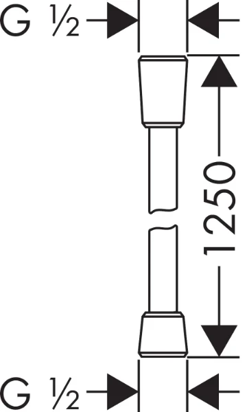 AXOR doucheslang 125 cm Brushed Bronze