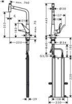 Hansgrohe Metris M7117-H320 Mitigeur Select 320 avec douchette extractible 2jets et Sbox ST