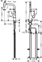 HANSGROHE M5117-H300 Mitigeur Select 300 avec douchette extractible 2jet et sBox ST