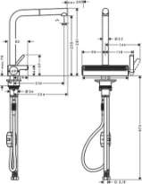HANSGROHE Aquno M81 mit.évier 250 extr.2j