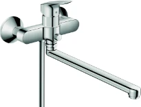 Hansgrohe Logis mitigeur bain apparent avec bec long chromé