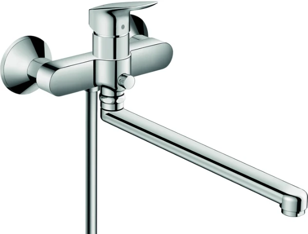Hansgrohe Logis mitigeur bain apparent avec bec long chromé