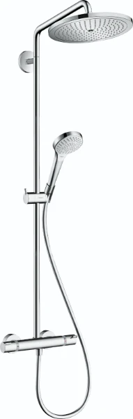 Hansgrohe Croma Select S 280 1jet écosmart Showerpipe robinet thermostatique doucheset - chromé
