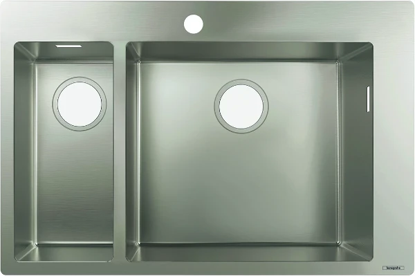 HANSGROHE S711-F655-Evier à encastrer 180 x 450 (1 trou prépercé) - rvs