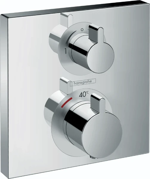 Hansgrohe Ecostat Square set de finition - chromé - 2 systèmes