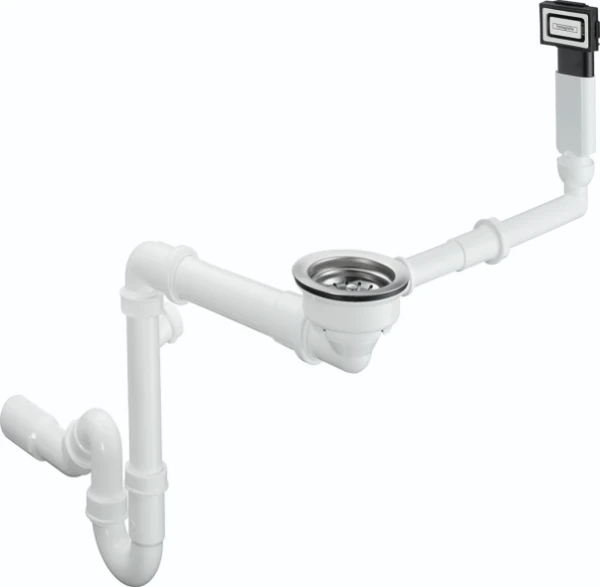 Hansgrohe D16 - 10 - Sifon et vidage man. pr évier simple (granite)