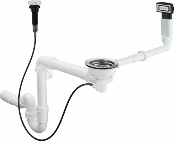 HANSGROHE D16 - 11 - Sifon et vidage aut. pr évier simple (granite)