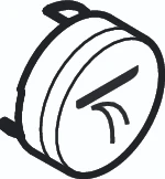 Hansgrohe ET bouton-poussoir symbole douche de tête lame eau