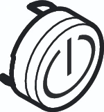 Hansgrohe ET hg druckknopf symbol on/off edelmatt