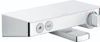 Hansgrohe Select 300 rob. thermostat. bain/douche Showertablette blanc chromé avec 2 boutons poussoir bec pour bain/douchette, 30L/min