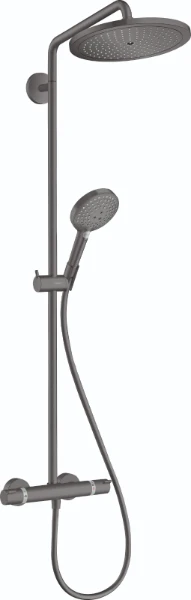 Hansgrohe Croma Select S 280 1jet Showerpipe - noir chromé brossé