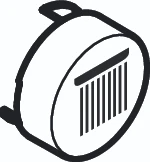 Hansgrohe ET bouton-poussoir symbole douche de tête rain grand Edelmat