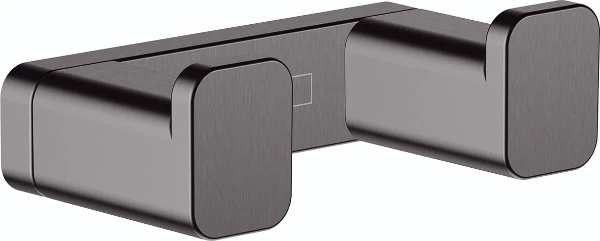 Hansgrohe AddStoris crochet double noir chromé brossé