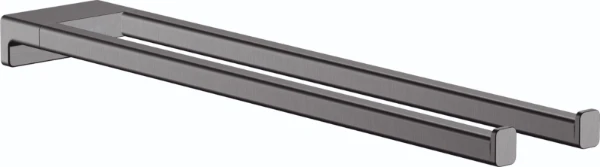 Hansgrohe AddStoris porte-serviette double noir chromé brossé