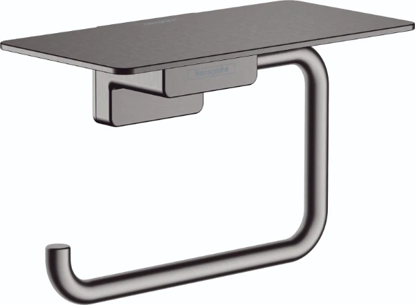 Hansgrohe AddStoris porte-rouleau avec tablette noir chromé brossé
