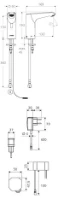 SCHELL Rob.de lav. électro. XERIS E HD-K mid., EF, transformateur à fiche, chroom