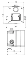 SCHELL Boîtier Masterbox LINUS WBD-SC-V Fonction:temporisé,eau prémélangée ou EF