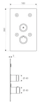SCHELL Robinet de douche à encast. LINUS BASIC D-SC-T,temporisé, thermostat,inox.