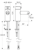 SCHELL Rob. lavabo eau froide MODUS K HD-K, eau froide, chromé