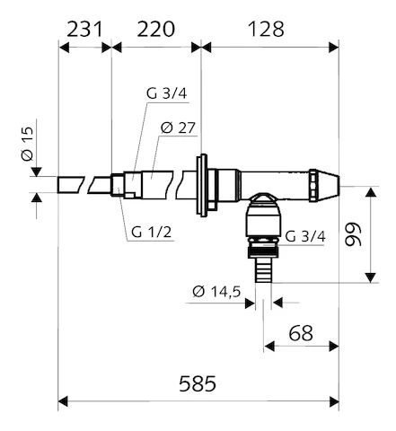 SCHELL POLAR II Vorstvrije buitenkraan POLAR II, volledige kraan, RB, matchroom