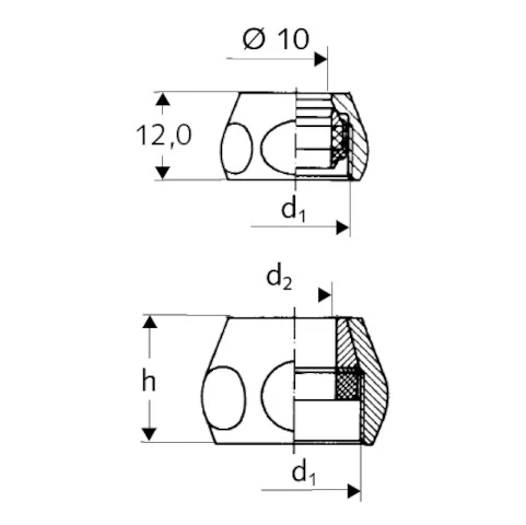 SCHELL Raccord à sertir, complet 3/4" x 16mm, chromé