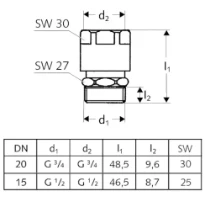SCHELL Aérateur 3/4", chromé