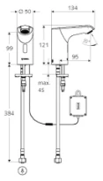 SCHELL Rob.de lav. électro. XERIS E HD-K small, eau froide, alimentation piles