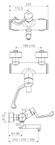 SCHELL Rob. de lav. app.VITUS VW-AH-M Levier med., EM, portée 270 mm, DT man.