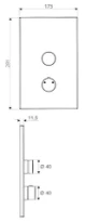 SCHELL Rob.de douche encast.LINUS D-SC-T fermeture temporisée-thermostat, chromé
