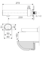 SCHELL Rob. lav. électro appa.,MODUS E w HD-K longueur 230 mm,alimen. piles, chr