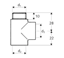 SCHELL Raccord-T, 1/2", chromé