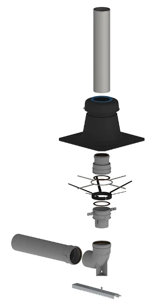 Chappee kit cheminée set d'accessoires pps pour SOB 22/26