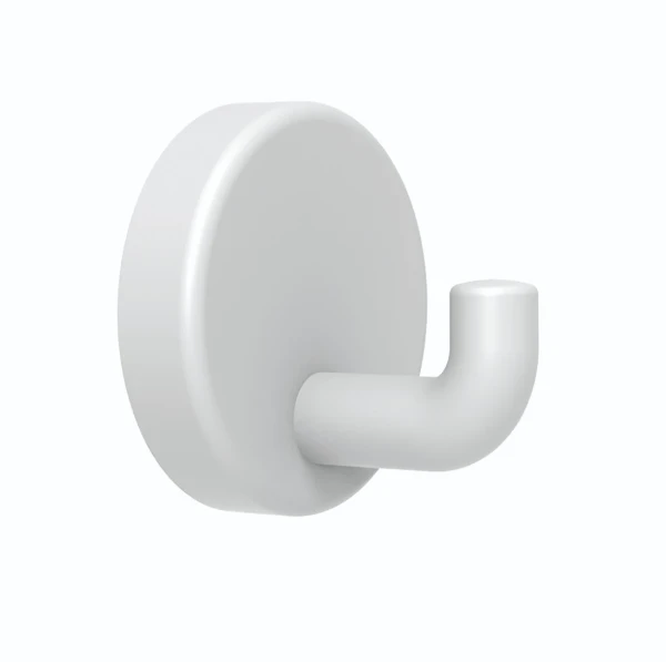 Normbau Nylon Care Patère murale, NY.WH 75, 58 x 52 mm, Blanc 019