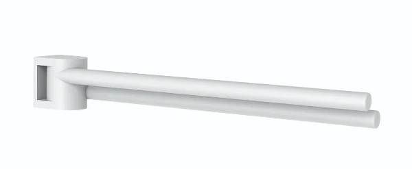 Normbau Nylon Care Handdoekhouder, onafhankelijke zwenkarmen, L = 450 mm, Wit 019