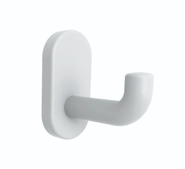 Normbau Nylon Care Mantelhaak, NY.WH 57, 70 x 34 mm, Wit 019