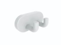 Normbau Nylon Care Patère double, NY.DH 53, 28 x 58 mm, Blanc 019
