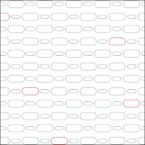 Normbau Rideau de douche, 1200 x 2000 mm, 051, blanc à motifs ovales 051