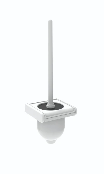Normbau Nylon Care Ensemble brosse WC, 380 x 120 x 126 mm, Blanc 019